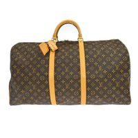 Louis Vuitton Keepall Bag Monogram Canvas Brown Canvas Travel Bag Bag (Authentic Pre-Loved)