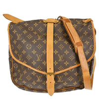 Louis Vuitton Saumur Handbag Monogram Canvas Brown Canvas Shoulder Bag Bag (Authentic Pre-Loved)