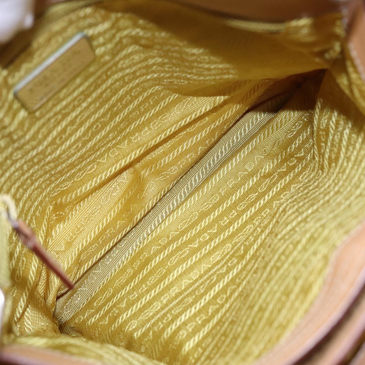 Prada Vintage Shoulder Bag Tessuto Yellow Nylon Shoulder Bag Bag (Authentic Pre-Loved)