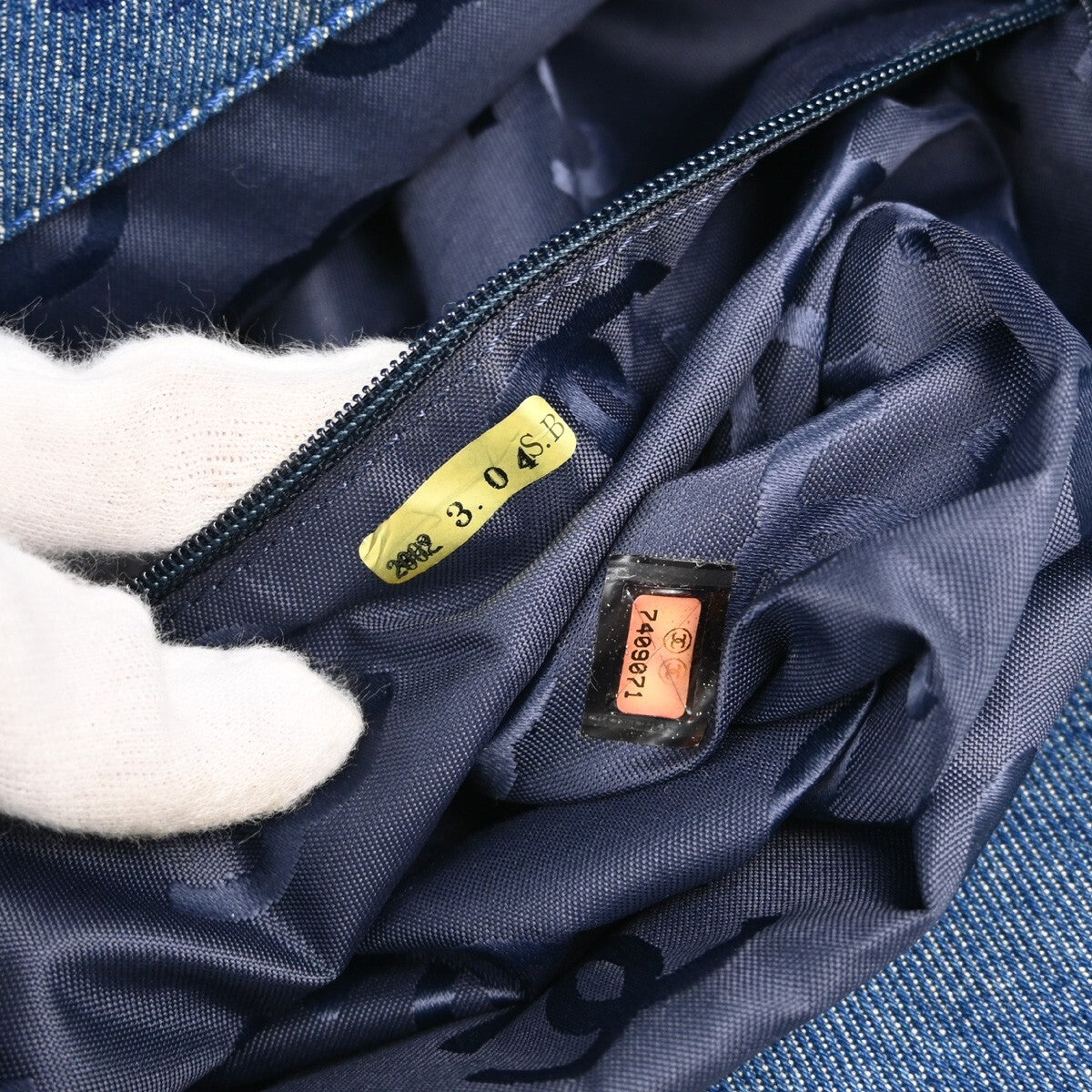 Chanel Vintage Cc Tote Denim Blue Denim_Jeans Tote Bag Bag (Pre-Loved)