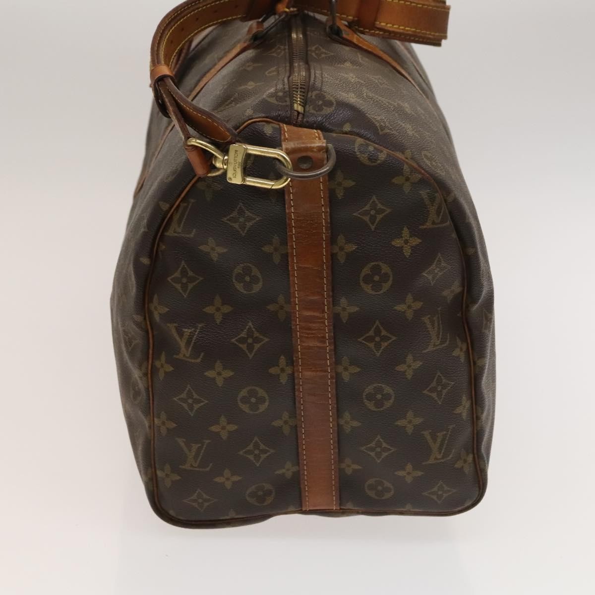 Louis Vuitton Keepall Bandouliere Bag Monogram Canvas Brown Canvas Travel Bag Bag (Pre-Loved)