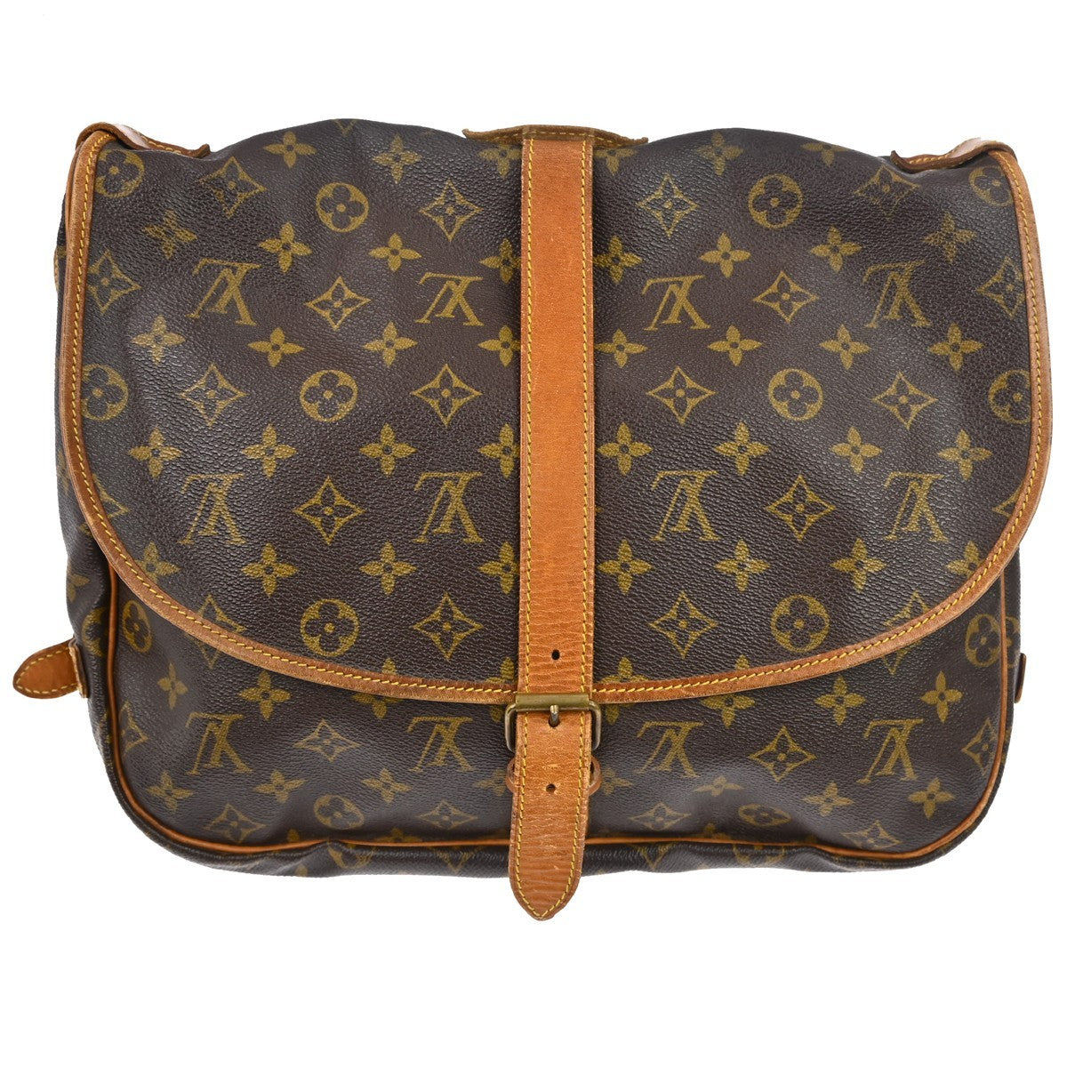 Louis Vuitton Louis Vuitton Saumur Handbag Monogram Canvas Brown Canvas Shoulder Bag Bag (Pre-Loved)