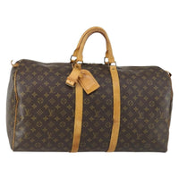 Louis Vuitton Keepall Bag Monogram Canvas Brown Canvas Travel Bag Bag (Authentic Pre-Loved)