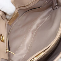Salvatore Ferragamo Vala Shoulder Bag Leather Beige Leather Shoulder Bag Bag (Pre-Loved)