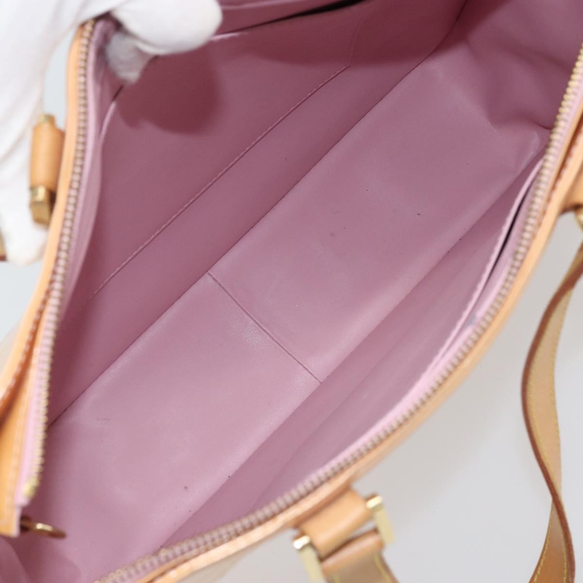 Louis Vuitton Columbus Handbag Monogram Vernis Beige Patent_Leather Tote Bag Bag (Authentic Pre-Loved)