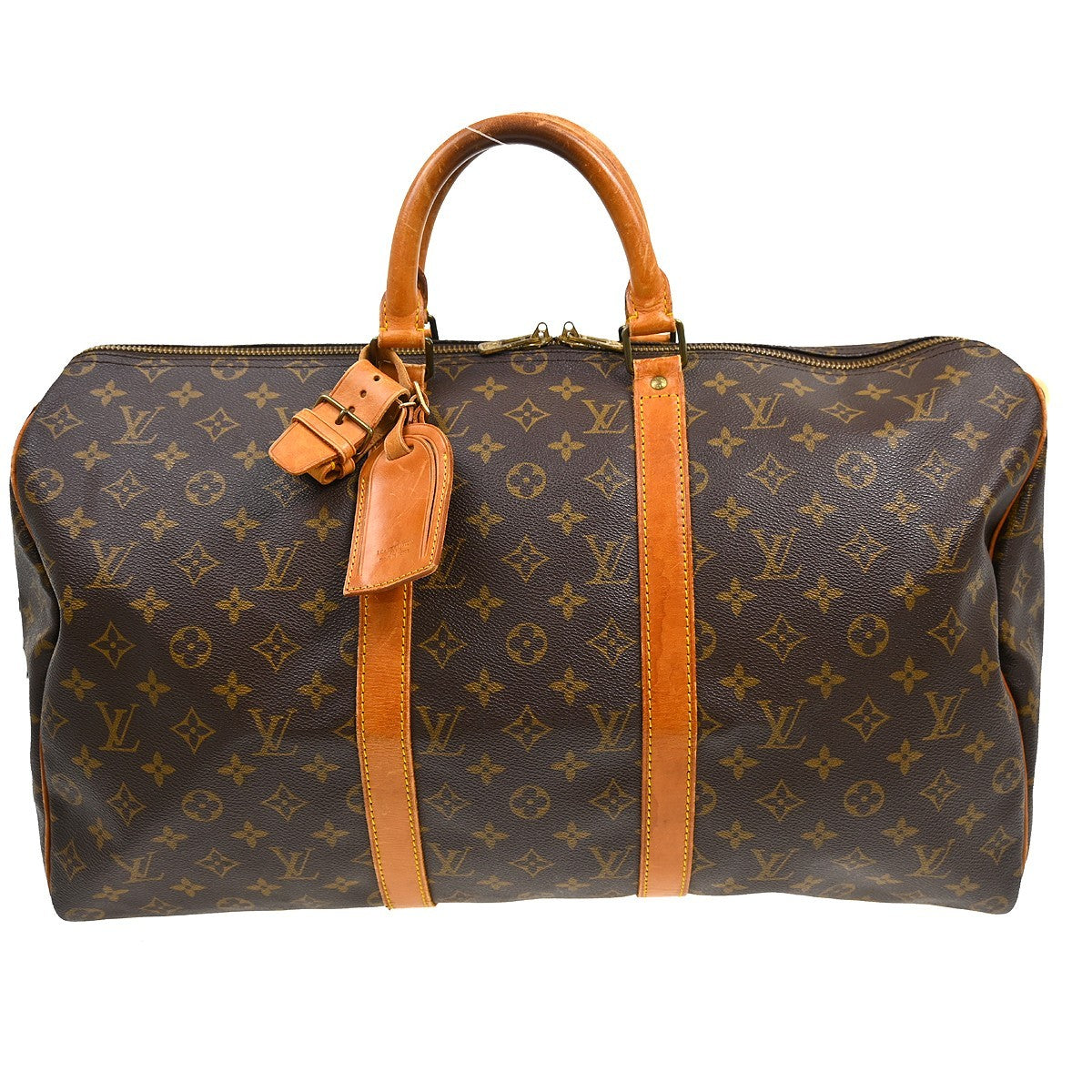 Louis Vuitton Keepall Bag Monogram Canvas Brown Canvas Travel Bag Bag (Pre-Loved)