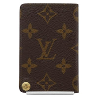 Louis Vuitton Porte Cartes Pression Card Case Monogram Canvas Brown Canvas Card Holders Accessory (Pre-Loved)