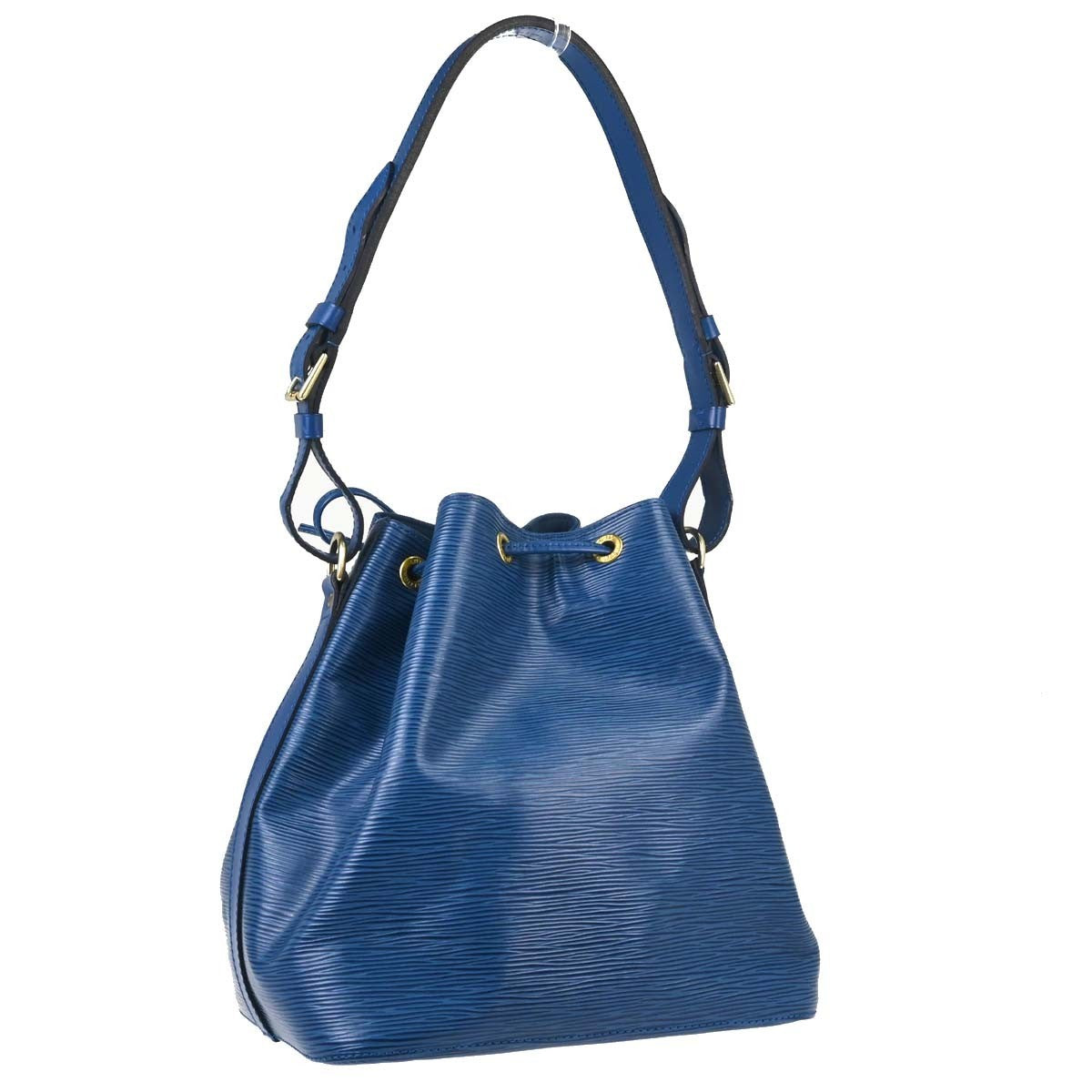Louis Vuitton Petit Noe Handbag Epi Leather Blue Leather Shoulder Bag Bag (Pre-Loved)