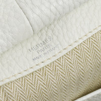 Hermes Pursangle Bag Leather White Leather Handbag (Authentic Pre-Loved)