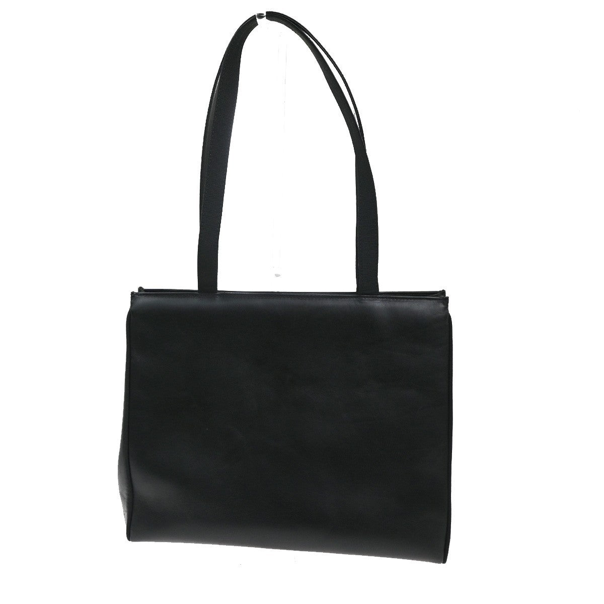 Salvatore Ferragamo Vala Tote Leather Black Leather Tote Bag Bag (Authentic Pre-Loved)