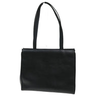 Salvatore Ferragamo Vala Tote Leather Black Leather Tote Bag Bag (Authentic Pre-Loved)