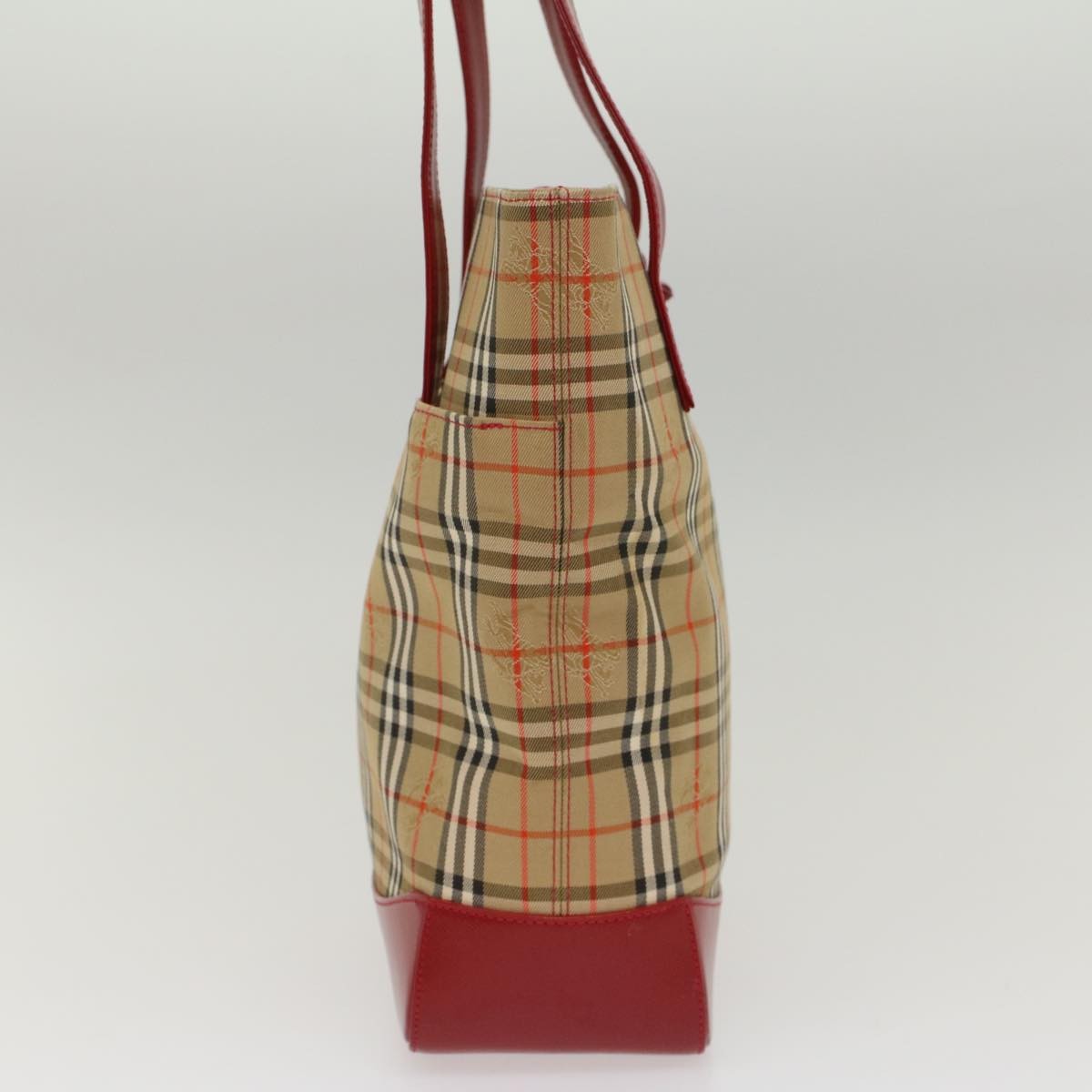 Burberry Nova Check Tote Nylon And Leather Beige Nylon Tote Bag Bag (Pre-Loved)