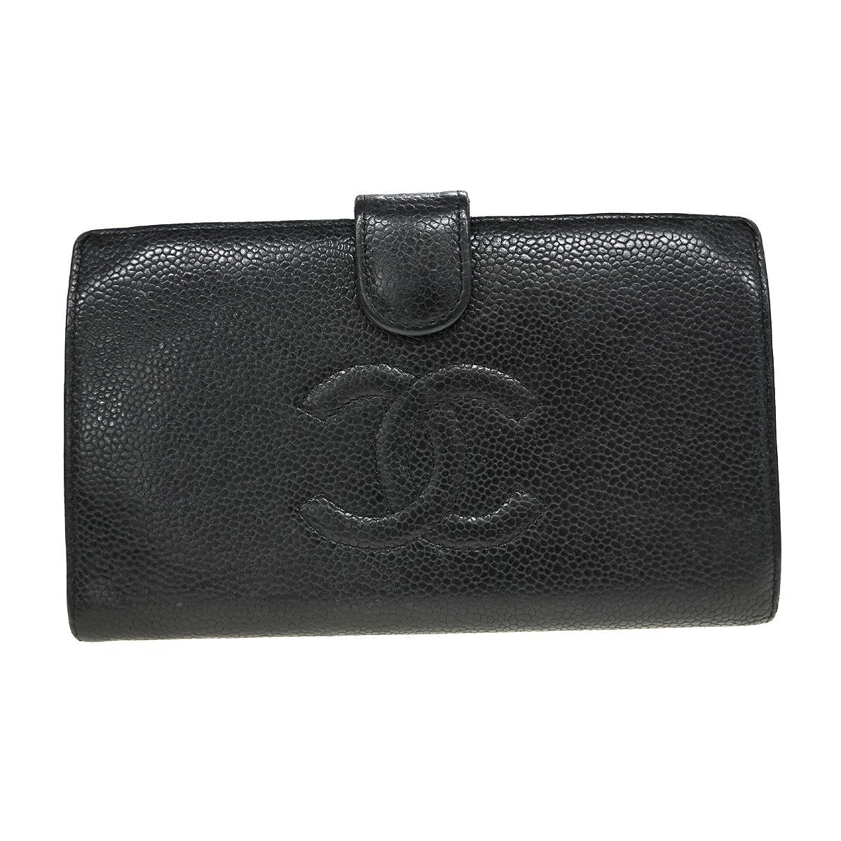 Chanel Timeless Cc French Wallet Caviar Black Leather Wallets Accessory (Authentic Pre-Loved)