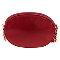 Chanel Chanel Vintage Oval Cc Tassel Crossbody Bag Leather Red Leather Shoulder Bag Bag (Pre-Loved)