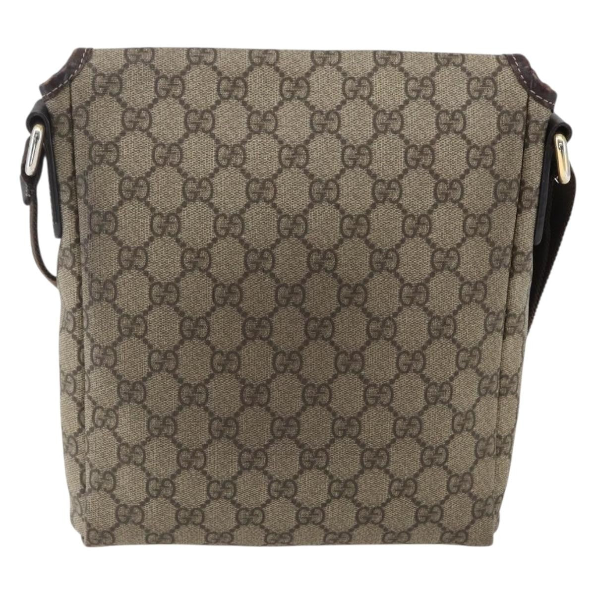 Gucci Flap Messenger Gg Coated Canvas Beige Canvas Shoulder Bag Bag (Authentic Pre-Loved)
