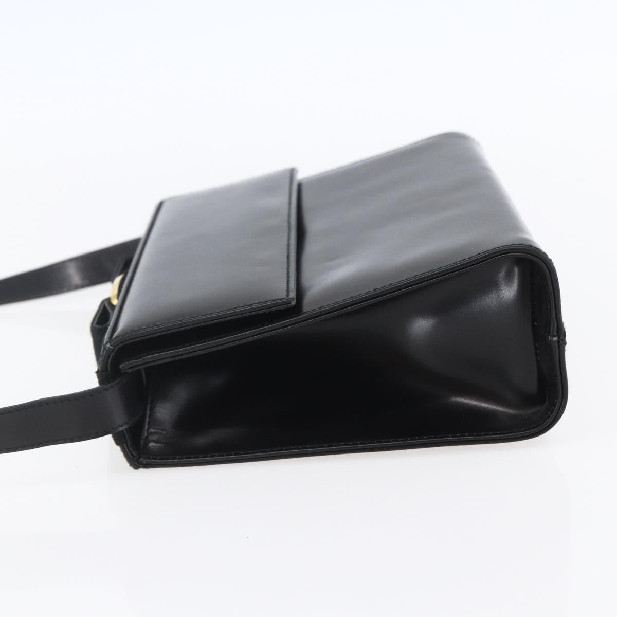 Salvatore Ferragamo Vala Shoulder Bag Leather Black Leather Shoulder Bag Bag (Authentic Pre-Loved)