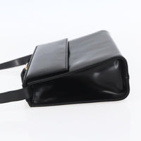 Salvatore Ferragamo Vala Shoulder Bag Leather Black Leather Shoulder Bag Bag (Authentic Pre-Loved)