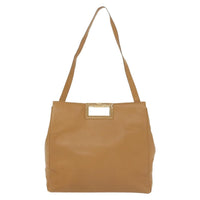 Salvatore Ferragamo Shoulder Bag Leather Beige Leather Shoulder Bag Bag (Pre-Loved)