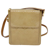 Louis Vuitton Mott Handbag Monogram Vernis Beige Patent_Leather Clutche & Pouche Bag (Authentic Pre-Loved)