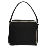 Prada Vintage Shoulder Bag Nylon And Leather Black Nylon Shoulder Bag Bag (Authentic Pre-Loved)