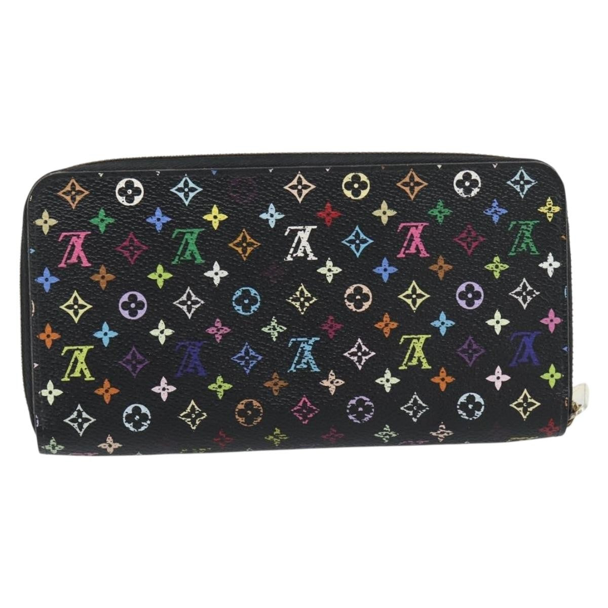 Louis Vuitton Aerogram Zippy Wallet Leather Black Canvas Wallets Accessory (Authentic Pre-Loved)