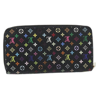 Louis Vuitton Aerogram Zippy Wallet Leather Black Canvas Wallets Accessory (Authentic Pre-Loved)