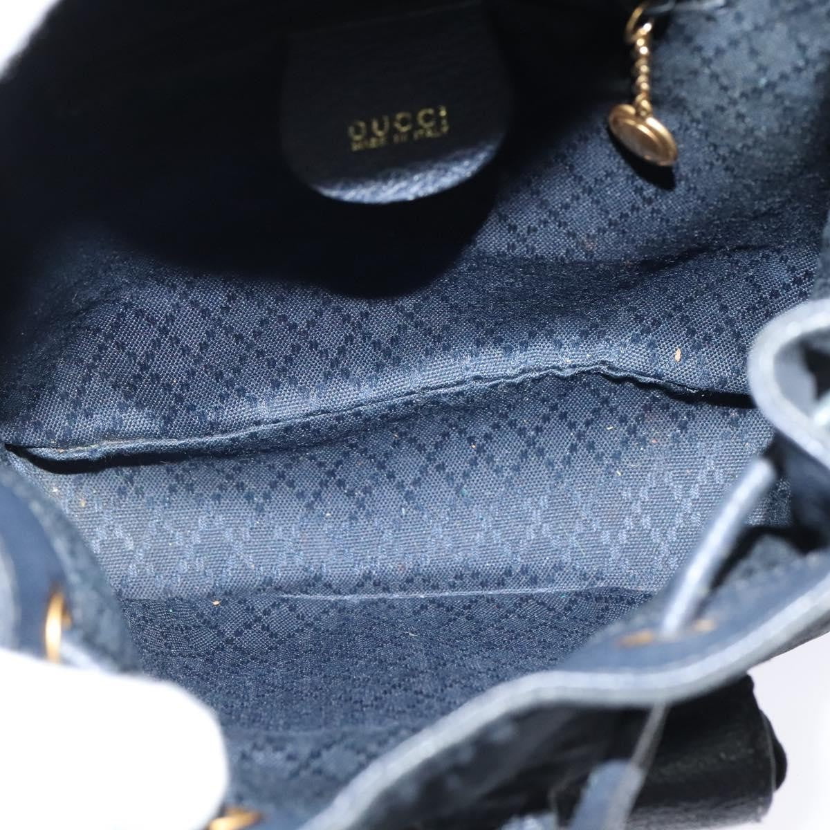 Gucci Gucci Bamboo Backpack Daim Navy Suede Backpack Bag (Authentic Pre-Loved)