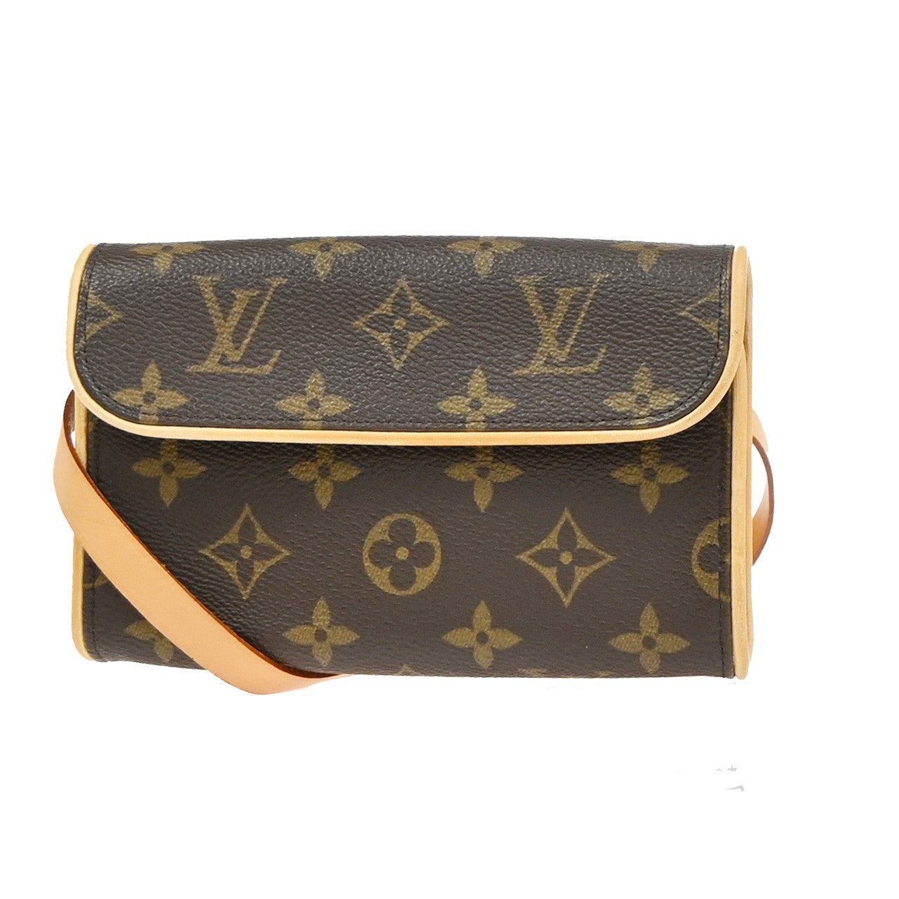 Louis Vuitton Florentine Waist Bag Monogram Canvas Brown Canvas Clutche & Pouche Bag (Authentic Pre-Loved)