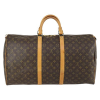 Louis Vuitton Keepall Bag Monogram Canvas Brown Canvas Travel Bag Bag (Pre-Loved)