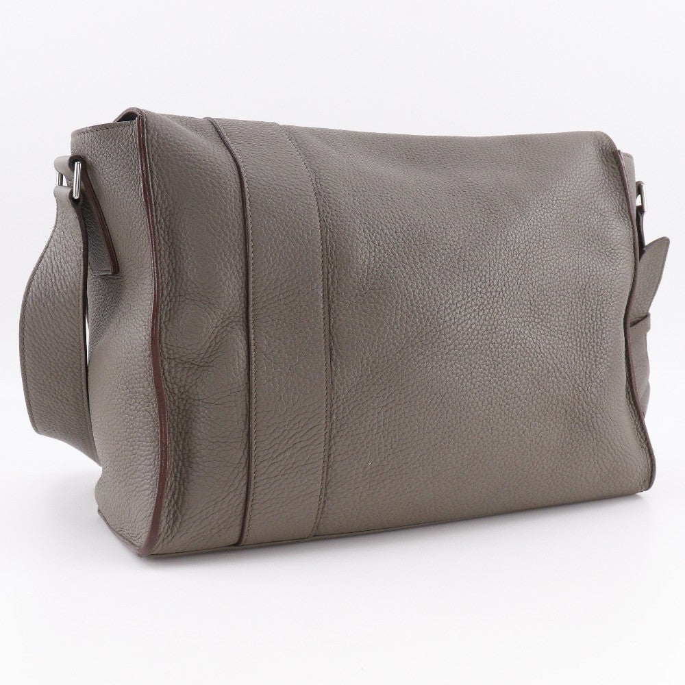 Hermes Alfred Messenger Bag Clemence Gray Leather Shoulder Bag Bag (Authentic Pre-Loved)