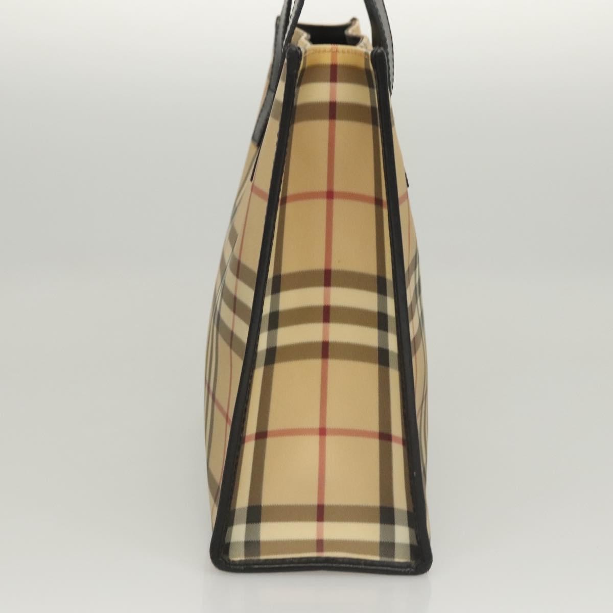 Burberry Nova Check Tote Canvas Check Pattern Beige Canvas Tote Bag Bag (Authentic Pre-Loved)