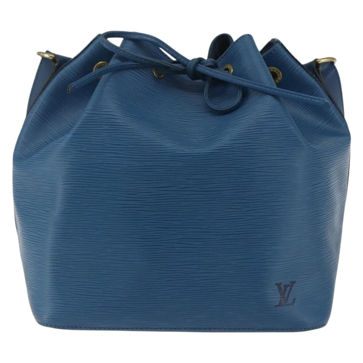 Louis Vuitton Petit Noe Handbag Epi Leather Blue Leather Shoulder Bag Bag (Authentic Pre-Loved)