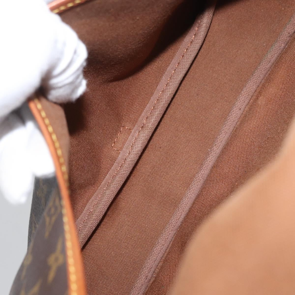 Louis Vuitton Saumur Handbag Monogram Canvas Brown Canvas Shoulder Bag Bag (Pre-Loved)