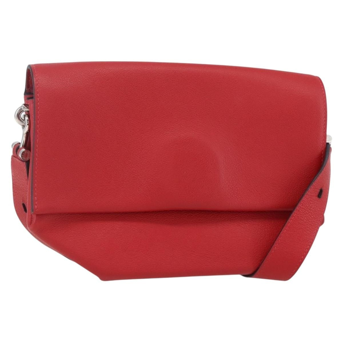 Hermes Opli Bag Novillo Red Leather Shoulder Bag Bag (Authentic Pre-Loved)