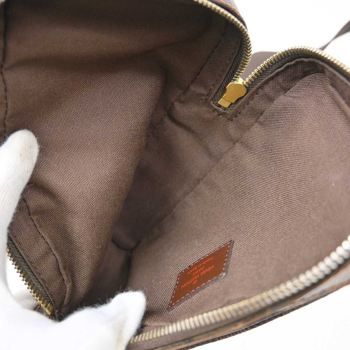 Louis Vuitton Geronimos Waist Bag Damier Brown Canvas Clutche & Pouche Bag (Pre-Loved)
