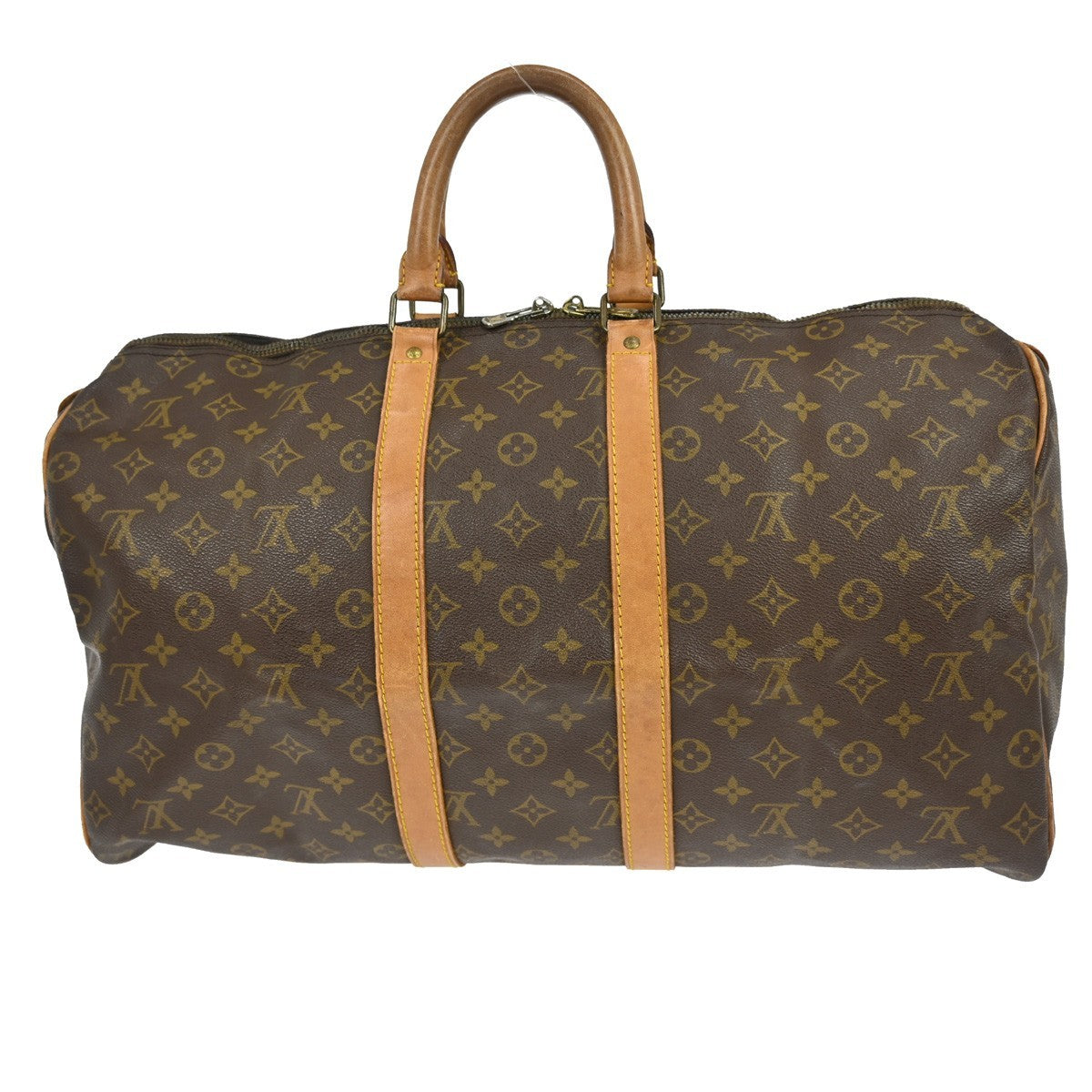 Louis Vuitton Keepall Bag Monogram Canvas Brown Canvas Travel Bag Bag (Pre-Loved)