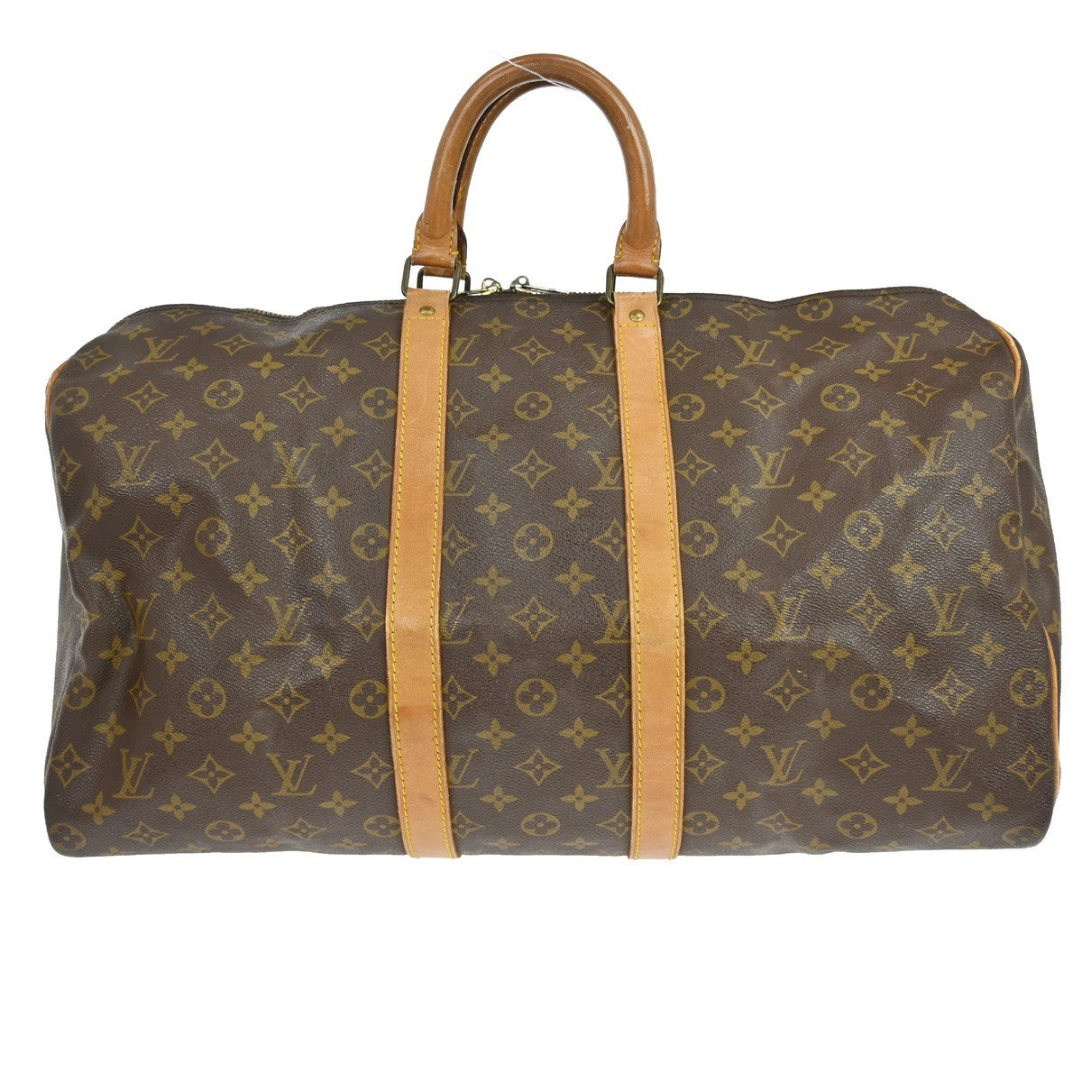 Louis Vuitton Keepall Bag Monogram Canvas Brown Canvas Travel Bag Bag (Pre-Loved)