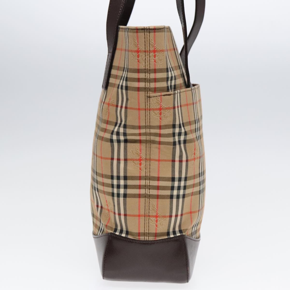 Burberry Nova Check Tote Canvas And Leather Beige Canvas Tote Bag Bag (Authentic Pre-Loved)
