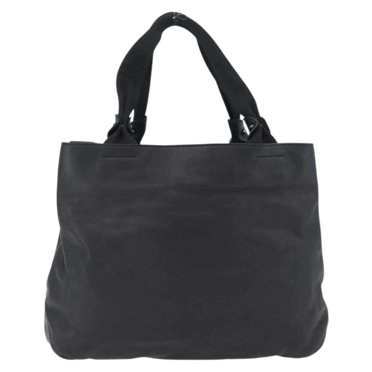 Salvatore Ferragamo Vala Tote Leather Black Leather Tote Bag Bag (Authentic Pre-Loved)