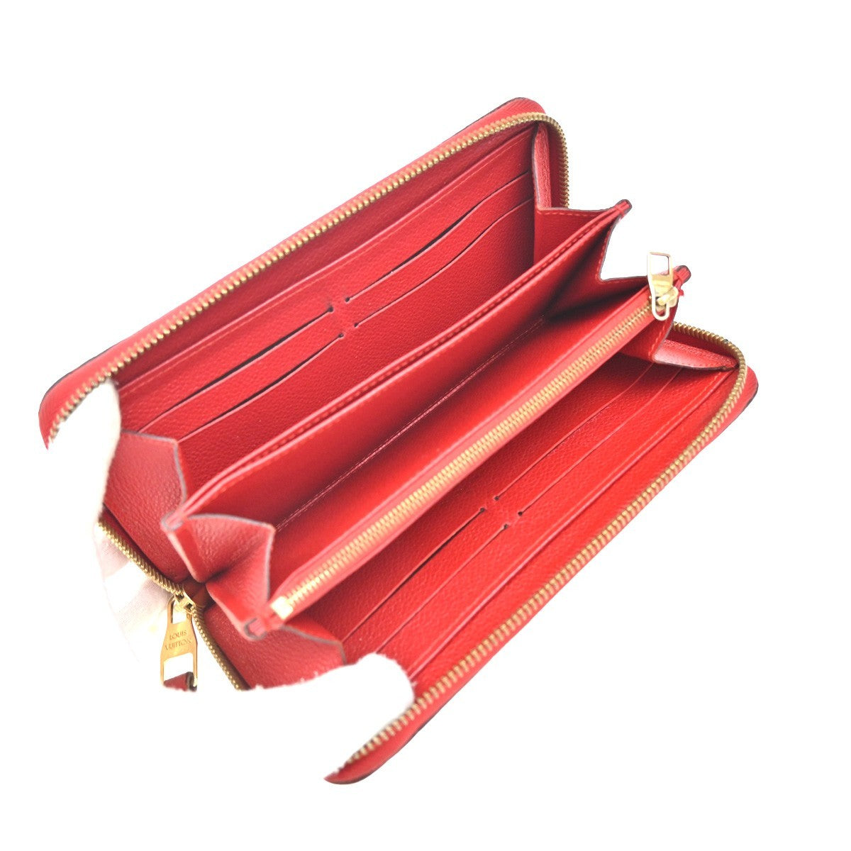 Louis Vuitton Portefeuille Zippy Monogramme Empreinte Monogramme Empreinte Red Leather Wallets Accessory (Authentic Pre-Loved)