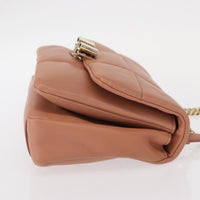 Salvatore Ferragamo Vara Soft Flap Bag Quilted Leather Pink Leather Shoulder Bag Bag (Authentic Pre-Loved)