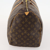 Louis Vuitton Keepall Bag Monogram Canvas Brown Canvas Travel Bag Bag (Authentic Pre-Loved)