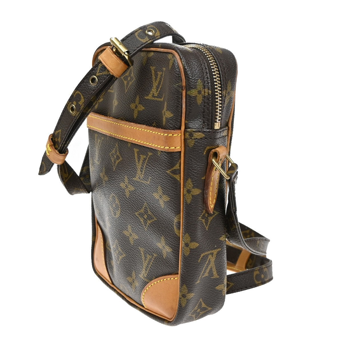 Louis Vuitton Danube Handbag Monogram Canvas Brown Canvas Shoulder Bag Bag (Authentic Pre-Loved)
