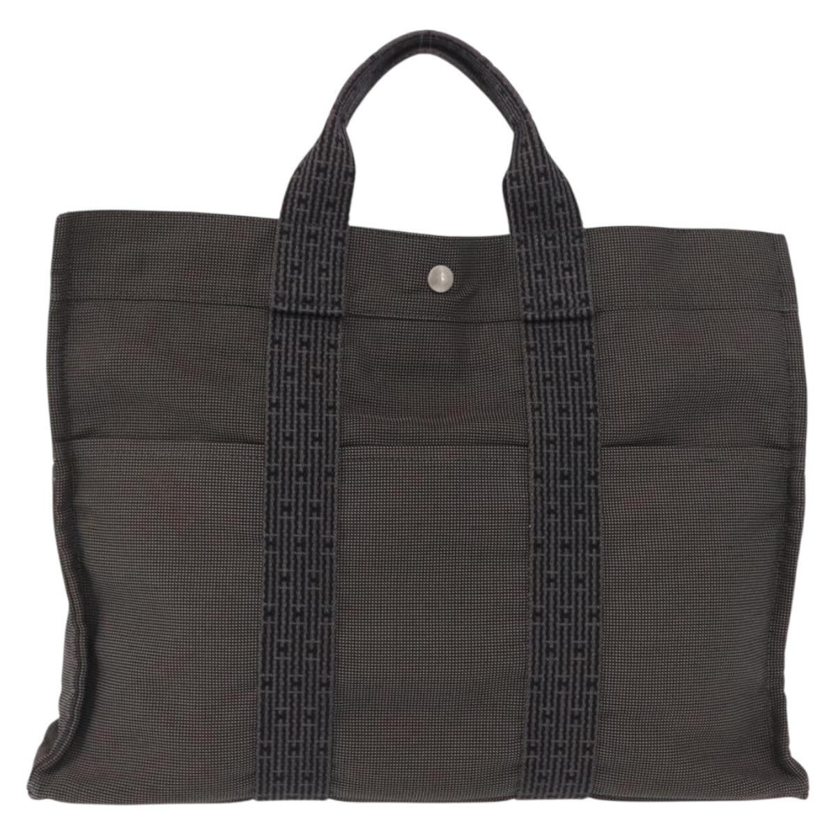 Hermes Fourre-Tout Herline Canvas Gray Canvas Tote Bag Bag (Pre-Loved)