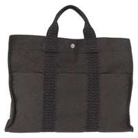 Hermes Fourre-Tout Herline Canvas Gray Canvas Tote Bag Bag (Pre-Loved)