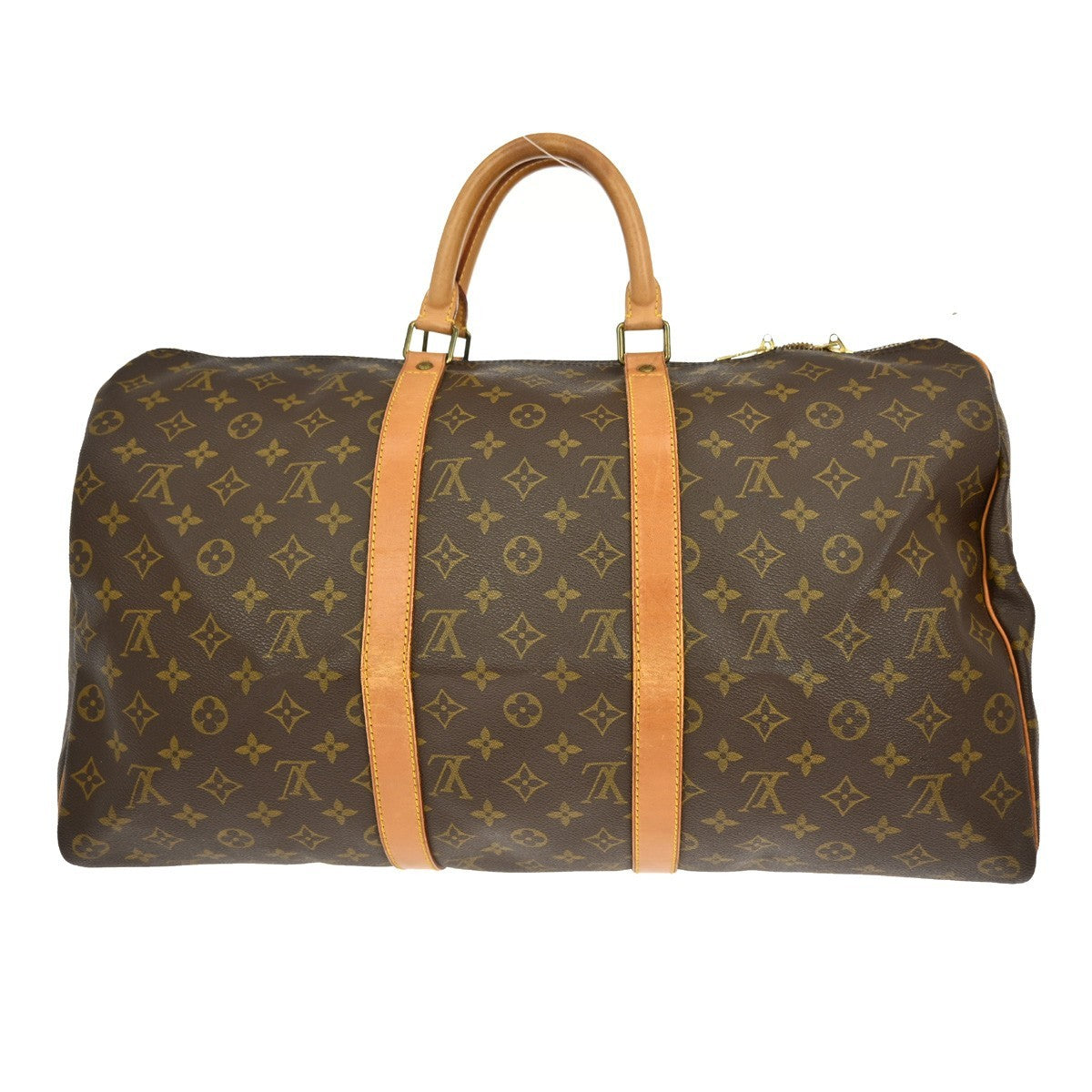 Louis Vuitton Keepall Bag Monogram Canvas Brown Canvas Travel Bag Bag (Authentic Pre-Loved)