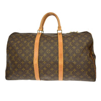 Louis Vuitton Keepall Bag Monogram Canvas Brown Canvas Travel Bag Bag (Authentic Pre-Loved)
