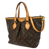 Louis Vuitton Palermo Handbag Monogram Canvas Brown Canvas Tote Bag Bag (Authentic Pre-Loved)