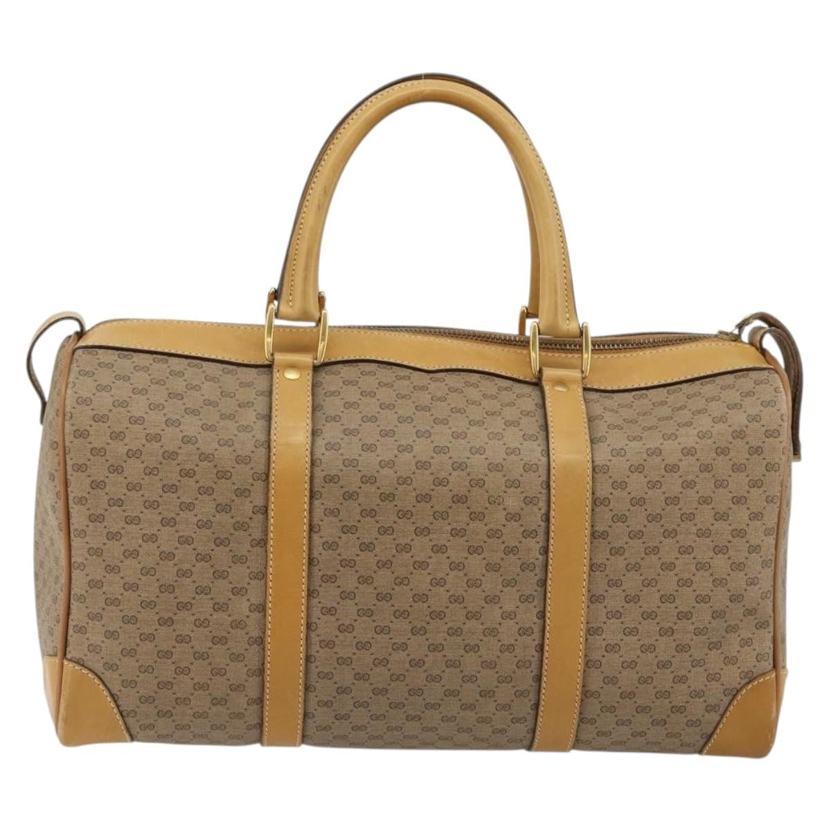 Gucci Gucci Vintage Travel Bag Gg Canvas Beige Pvc Travel Bag Bag (Pre-Loved)