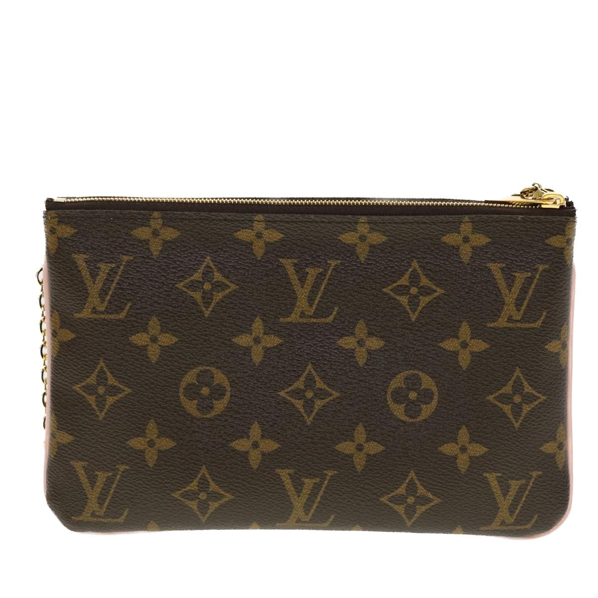 Louis Vuitton Double Zip Pochette Limited Edition Vivienne Xmas Monogram Canvas Brown Canvas Clutche & Pouche Bag (Authentic Pre-Loved)